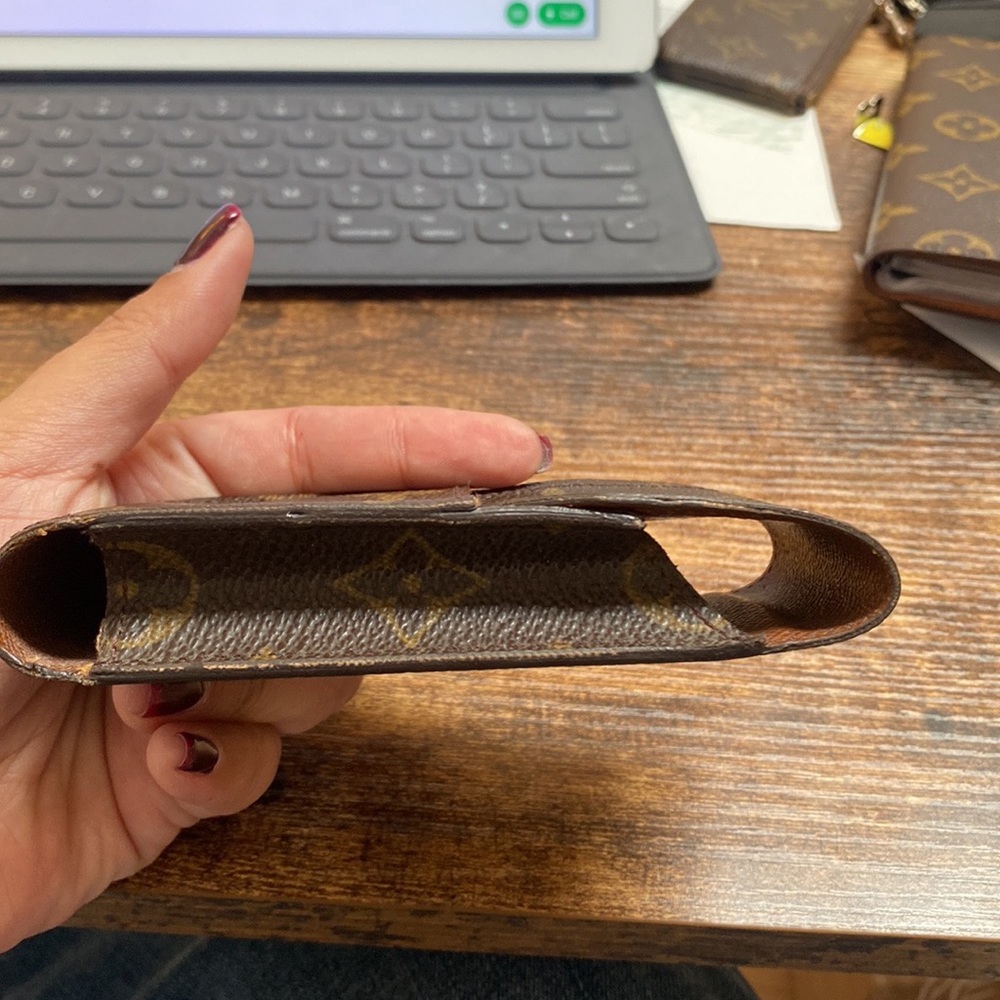 Louis Vuitton monogram card makeup lipstick tech accessory holder case